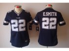 Nike Women Dallas cowboys #22 E.SMITH blue Limited Jerseys