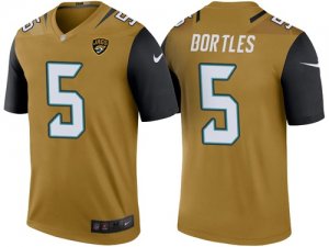 Men Jacksonville Jaguars #5 Blake Bortles Gold Color Rush Legend Jersey