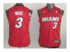 Youth nba miami heat #3 wade red[revolution 30 swingman]