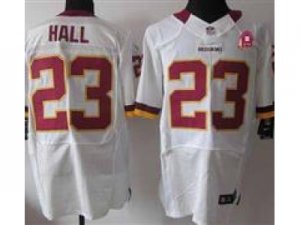 Nike NFL Washington Redskins #23 DeAngelo Hall white Jerseys W 80TH Patch(Elite)