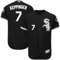 Men's Majestic Chicago White Sox #7 Jeff Keppinger Black Flexbase Authentic Collection MLB Jersey