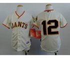 Youth mlb jerseys san francisco giants #12 panik cream