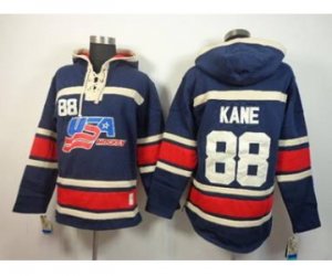 nhl jerseys #88 kane blue USA[pullover hooded sweatshirt]