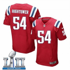 Mens Nike New England Patriots #54 Dont\'a Hightower Red 2018 Super Bowl LII Elite Jersey