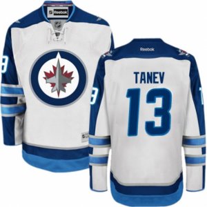 Mens Reebok Winnipeg Jets #13 Brandon Tanev Authentic White Away NHL Jersey