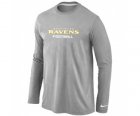 Nike Baltimore Ravens Authentic font Long Sleeve T-Shirt Grey
