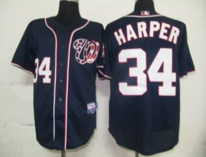 MLB Washington Nationals #34 Harper blue