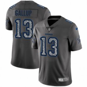 Mens Nike Dallas Cowboys #13 Michael Gallup Gray Static Vapor Untouchable Limited NFL Jersey