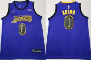 Lakers #0 Kyle Kuzma Purple Nike Swingman Jersey