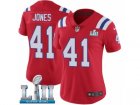 Women Nike New England Patriots #41 Cyrus Jones Red Alternate Vapor Untouchable Limited Player Super Bowl LII NFL Jersey