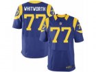Mens Nike Los Angeles Rams #77 Andrew Whitworth Elite Royal Blue Alternate NFL Jersey