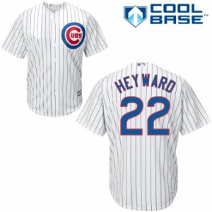 Men\'s Majestic Chicago Cubs #22 Jason Heyward Replica White Home Cool Base MLB Jersey