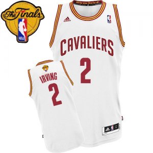 Men\'s Adidas Cleveland Cavaliers #2 Kyrie Irving Swingman White Home 2016 The Finals Patch NBA Jersey