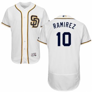 Men\'s Majestic San Diego Padres #10 Alexei Ramirez White Flexbase Authentic Collection MLB Jersey