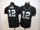 women nfl oakland raiders #12 ford black[ford]