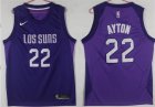 Suns #22 Deandre Ayton Purple City Edition Nike Swingman Jersey