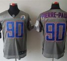 Nike Giants #90 Jason Pierre-Paul Grey With Hall of Fame 50th Patch NFL Elite Jersey