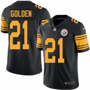 Men Nike Pittsburgh Steelers #21 Robert Golden Black Color Rush Limited Jersey