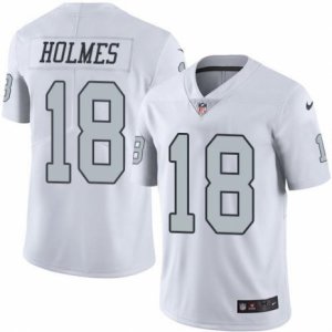 Nike Oakland Raiders #18 Andre Holmes White Mens Stitched NFL Limited Rush Jersey