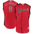 American League #9 Tommy La Stella Red 2019 MLB All-Star Game Workout Player Jersey
