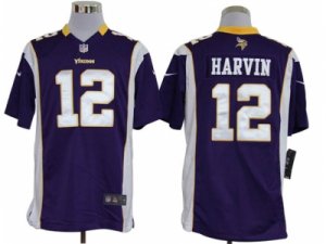 Nike NFL Minnesota Vikings #12 Percy Harvin purple Game Jerseys