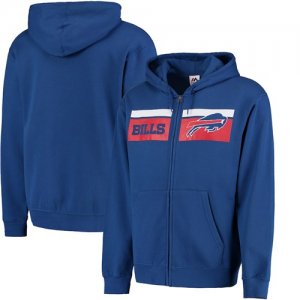 Buffalo Bills Majestic Touchback Full Zip Hoodie Royal