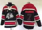 Chicago Blackhawks #7 Brent Seabrook Black Sawyer Hooded Sweatshirt Stitched NHL Jersey