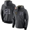 NFL Mens Nike Oakland Raiders #21 Sean Smith Stitched Black Anthracite Salute to Service Player Performance Hoodie