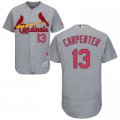 2016 Men St. Louis Cardinals # 13 Matt Carpenter Majestic Gray Flexbase Authentic Collection Player Jersey