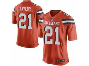 Nike Cleveland Browns #21 Jamar Taylor Game Orange Alternate NFL Jersey