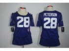 Nike Women NFL Minnesota Vikings #28 Adrian Peterson purple jerseys[breast cancer awareness]