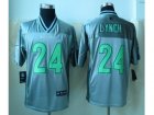 Nike Seattle Seahawks #24 Lynch Grey Jerseys(Vapor Elite)