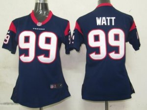 nike women nfl jerseys houston texans #99 watt blue