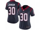 Women Nike Houston Texans #30 Kevin Johnson Vapor Untouchable Limited Navy Blue Team Color NFL Jersey