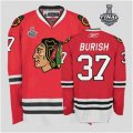 nhl jerseys chicago blackhawks #37 burish red[2013 stanley cup]