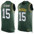 Nike Green Bay Packers #15 Bart Starr Green Team Color Men Stitched NFL Limited Tank Top Jersey