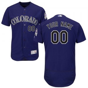 Colorado Rockies Purple Mens Flexbase Customized Jersey