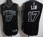 nba New York Knicks #17 Jeremy Lin Black