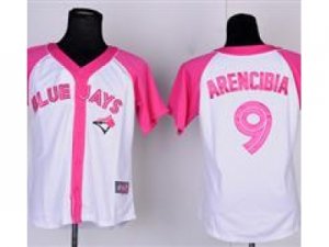 women Toronto Blue Jays #9 ARENCIBIA jersey pink-white