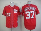 mlb jerseys washington nationals #37 strasburg red