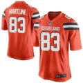 Nike Browns #83 Brian Hartline Orange Alternate Men Stitched NFL New Elite Jersey