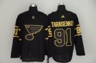 Blues #91 Vladimir Tarasenko Black Gold Adidas Jersey