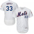 2016 Men New York Mets #33 Matt Harvey Majestic White Flexbase Authentic Collection Player Jersey