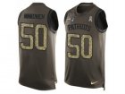 Mens Nike New England Patriots #50 Rob Ninkovich Limited Green Salute to Service Tank Top NFL Jersey