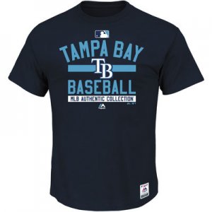 MLB Men\'s Tampa Bay Rays Majestic Big & Tall Authentic Collection Property T-Shirt - Navy