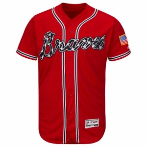 Men\'s Atlanta Braves Blank Majestic Red Flexbase Authentic Collection Team Jersey