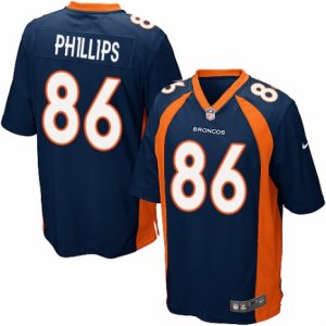 Mens Nike Denver Broncos #86 John Phillips Game Navy Blue Alternate NFL Jersey