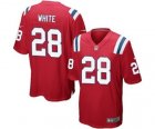 Mens Nike New England Patriots #28 James White Game Red Alternate NFL Jersey