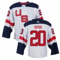 Men Adidas Team USA #20 Ryan Suter White Home 2016 World Cup Ice Hockey Jersey