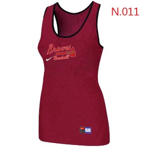 Nike Atlanta Braves Tri-Blend Racerback stretch Tank Top Red